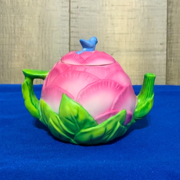 Avon Other - Avon Miniature Decorative Collectable 1995 Peony Teapot Bluebird on Lid.